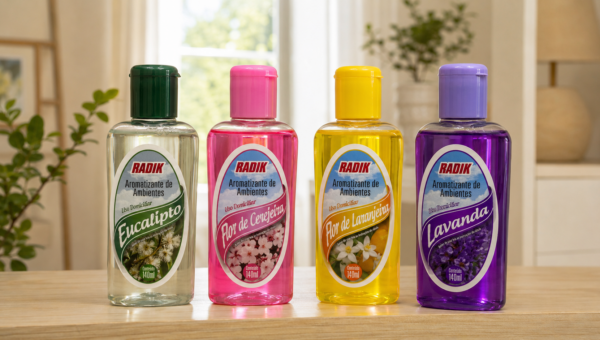 Aromatizadores de ambiente Radik - Eucalipto, Flor de Cerejeira, Flor de Laranjeira e Lavanda